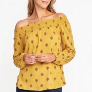 Old Navy smocked off the shoulder top